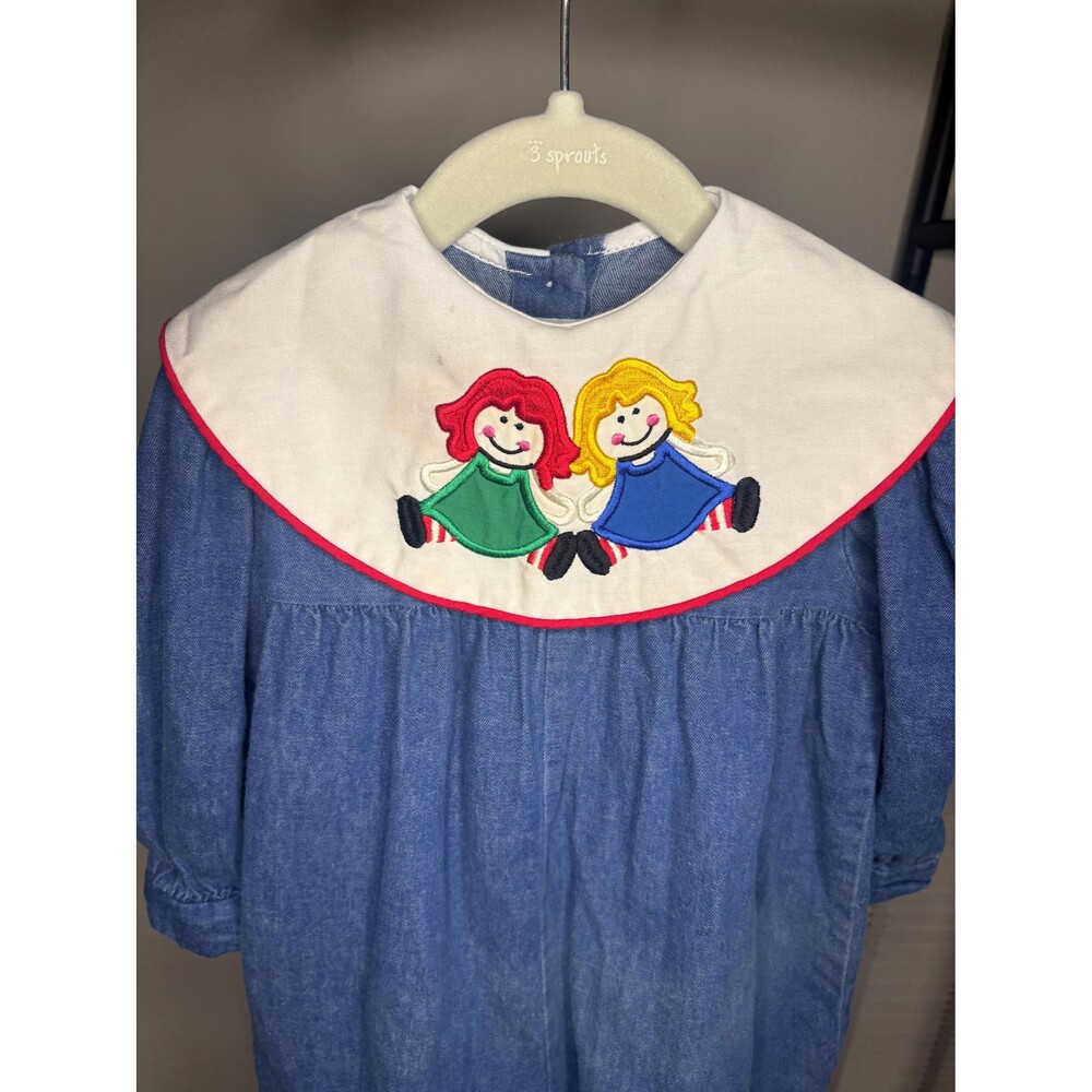 90s vintage Austin & Ashley girls denim romper